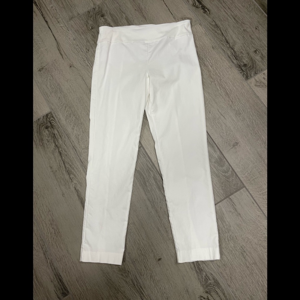 Elliott Lauren Control Stretch Pull-On Ankle Pants with Back Slit Detail